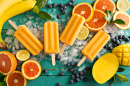 Mango Banana Popsicles