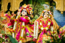 Krishna with His Lover Radha