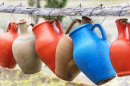 Colorful Clay Jugs, Cappadocia, Turkey