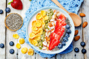 Strawberry Smoothie Bowl With Fruits