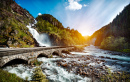 Latefossen Waterfall, Norway