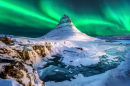 Northern Lights over Mount Kirkjufell, Iceland