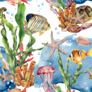 Watercolor Coral Reef