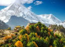 Manaslu Mountain in Himalayas, Nepal