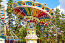 Swing Ride in an Amusement Park