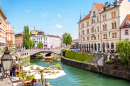 Ljubljanica River, Ljubljana, Slovenia