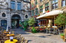 Street Cafe In Ghent, Belgium