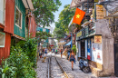 Railway in Hanoi, Vietnam